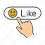 comment, emoji, emoticon, internet, like, smiley, social network 