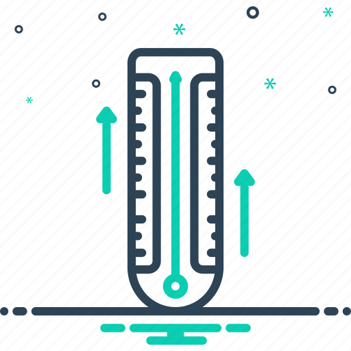Temperature increase, temperature, increase, thermometer, weather, measurement, indicator icon - Download on Iconfinder
