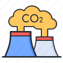 emissions, pollution, factory, carbon dioxide