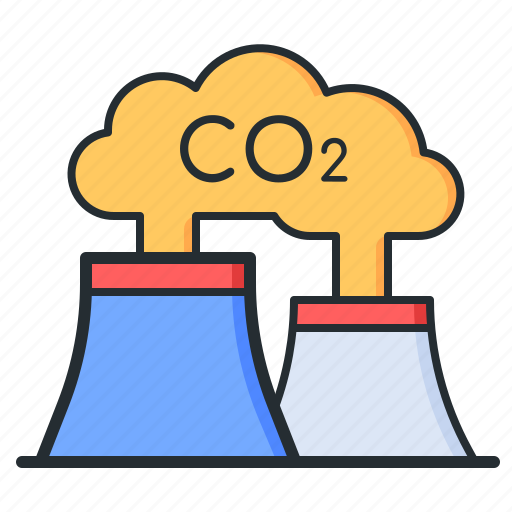 Emissions, pollution, factory, carbon dioxide icon - Download on Iconfinder