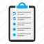 checklist, clipboard, document, content, task, text, tick 