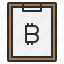 bitcoin, business, clipboard, money, paper 