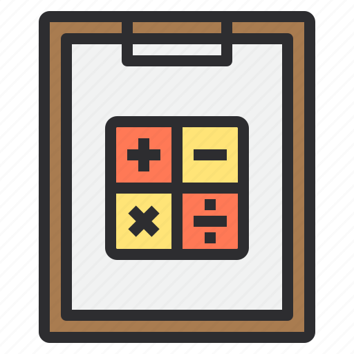 Business, calculator, clipboard, math, paper icon - Download on Iconfinder