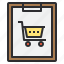 business, cart, clipboard, paper, shopping 