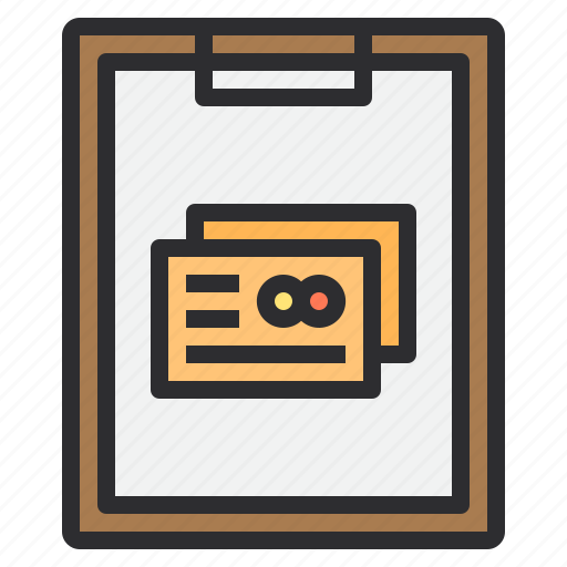 Business, card, clipboard, credit, paper, payment icon - Download on Iconfinder