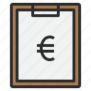 business, clipboard, euro, money, paper