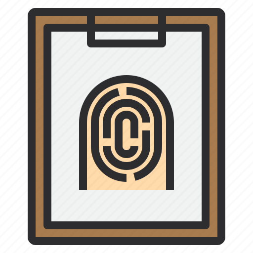 Business, clipboard, finger, paper, print, scan icon - Download on Iconfinder