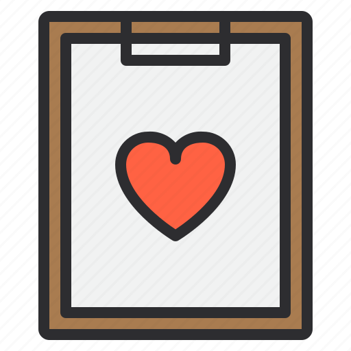 Business, clipboard, heart, love, paper icon - Download on Iconfinder