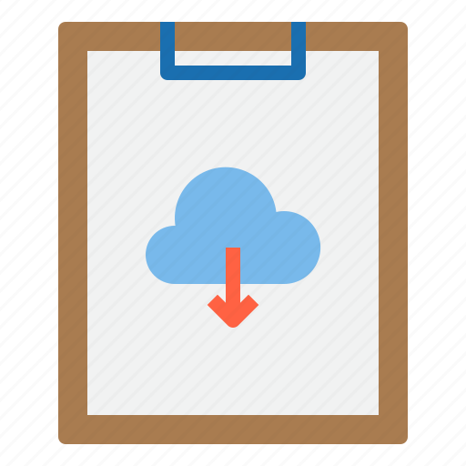 Business, clipboard, cloud, download, paper icon - Download on Iconfinder