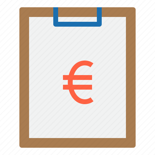 Business, clipboard, euro, money, paper icon - Download on Iconfinder