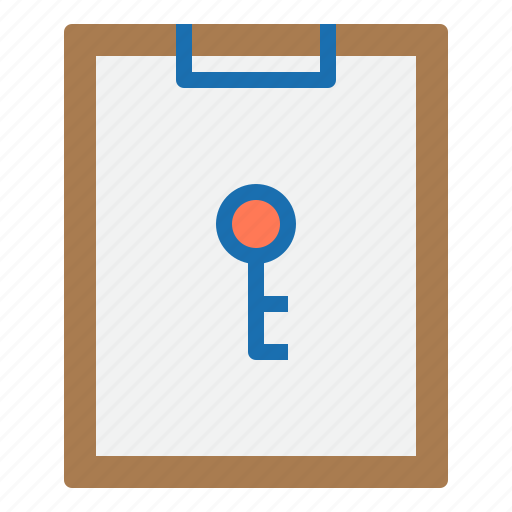 Business, clipboard, key, paper icon - Download on Iconfinder