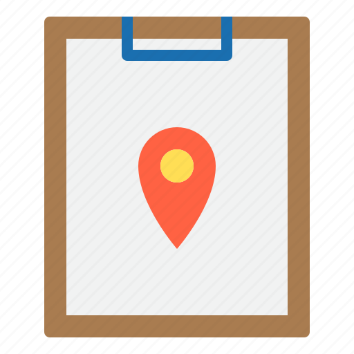Business, clipboard, location, map, paper, pointer icon - Download on Iconfinder