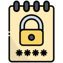 notepad, clipboard, notes, locked, security, protection