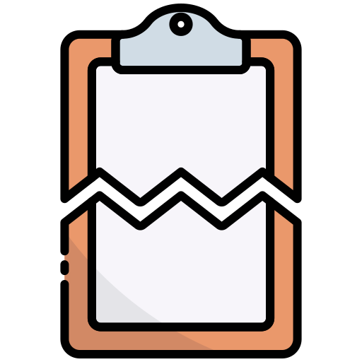Clipboard, notes, broken, broken file icon - Download on Iconfinder