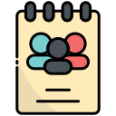 notepad, clipboard, notes, discussion, group, people
