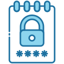 notepad, clipboard, notes, locked, security, protection