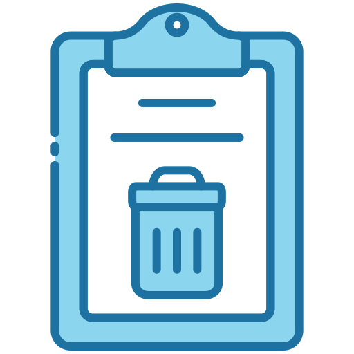 Clipboard, notes, trash, delete, garbage, bin icon - Download on Iconfinder