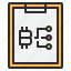 bitcoin, business, clipboard, money, paper, payment 