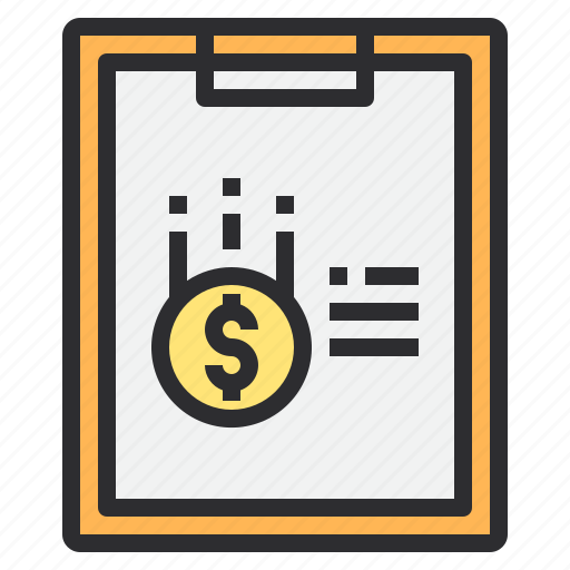 Business, clipboard, money, paper, report icon - Download on Iconfinder