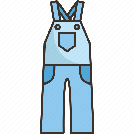 Overalls, denim, dungarees, farmer, style icon - Download on Iconfinder