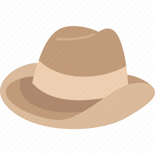 Homburg, brimmed, felt, hat, vintage icon - Download on Iconfinder