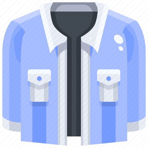 Clothes, coat, denim, fashion, jacket, shirt, uniform icon - Download on Iconfinder