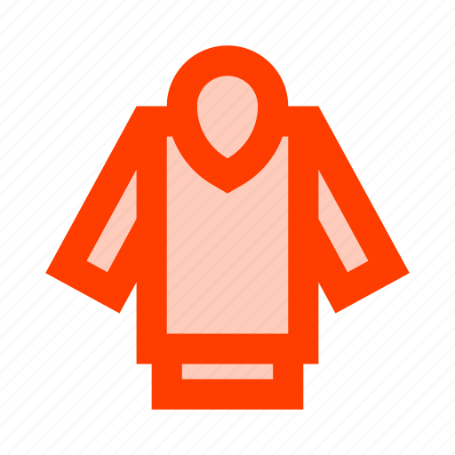 Apparel, clothes, hoodie, rain, raincoat, raindrops, wear icon - Download on Iconfinder