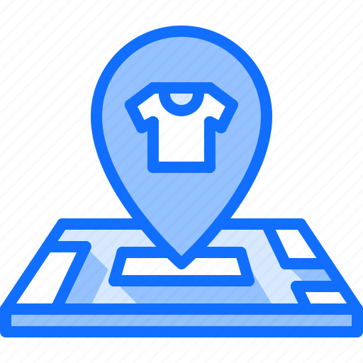 Location, pin, map, clothes, fashion, shop icon - Download on Iconfinder