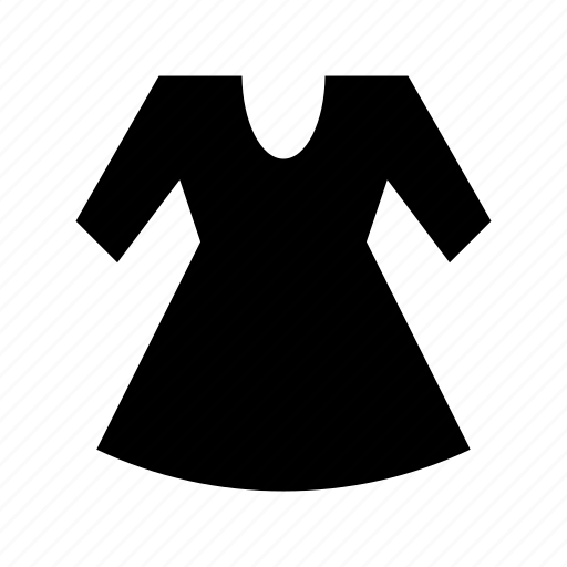A-line, evening gown, full sleeves, ladies clothes, women dress icon - Download on Iconfinder