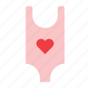 clothes, clothing, garment, baby, heart, maillot, swimsuit