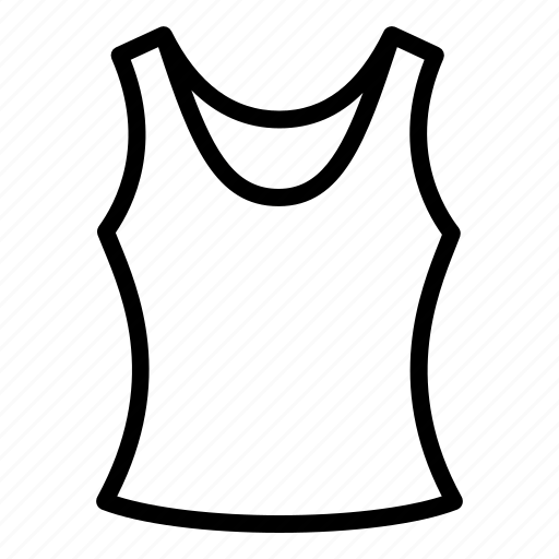 Clothes, singlet, sleeveless, tanktop, tops, undershirt, women icon - Download on Iconfinder
