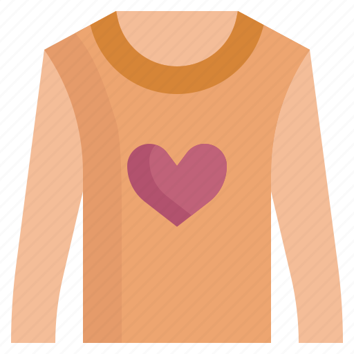 Sweatshirt, clothing, style, fashion, heart icon - Download on Iconfinder