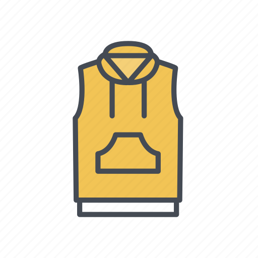 Casual wear, clothes, clothing, hoodie, jacket, sleeveless icon - Download on Iconfinder
