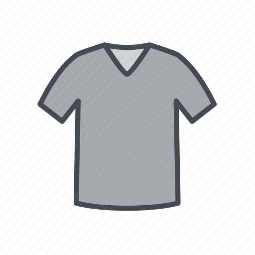 Casual wear, short sleeve, tee, tshirt, v neck icon - Download on Iconfinder