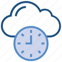 clock, cloud, history, inactive, interface, storage, time 