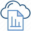 cloud, document, file, graph, paper, storage, transaction
