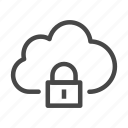 cloud, database, lock, locked, secure, security, storage