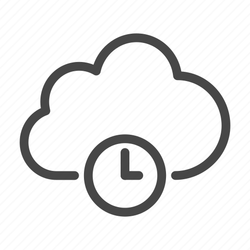 Clock, cloud, data, database, network, server, storage icon - Download on Iconfinder