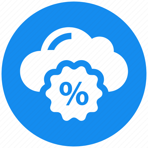 Cloud, interest, percentage, percentage sign, rate icon - Download on Iconfinder