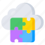 cloud puzzle, cloud jigsaw, cloud technology, cloud computing, cloud service 