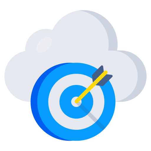 Cloud target, cloud goal, cloud aim, cloud objective, cloud technology icon - Download on Iconfinder