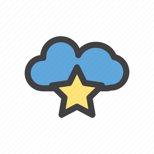 Cloud, favotire, network, server, stars icon - Download on Iconfinder