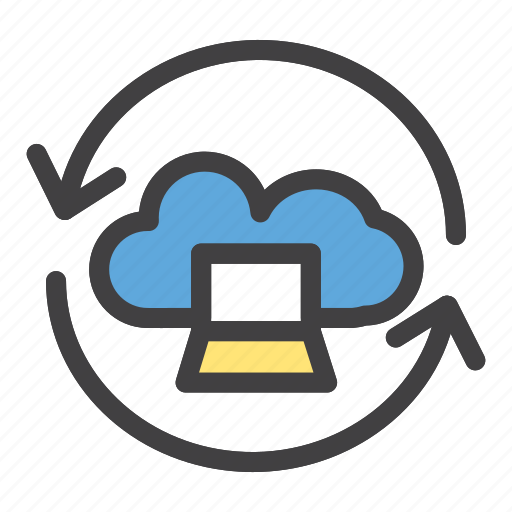 Cloud, laptop, network, restore, server icon - Download on Iconfinder