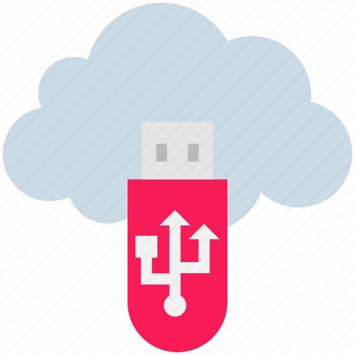 Cloud, computing, data, pendrive, storage, usb icon - Download on Iconfinder