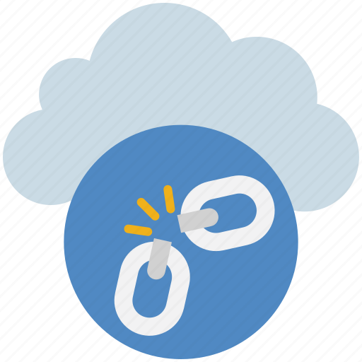 Broke, chain, cloud, computing, disconnect, unlink, url icon - Download on Iconfinder