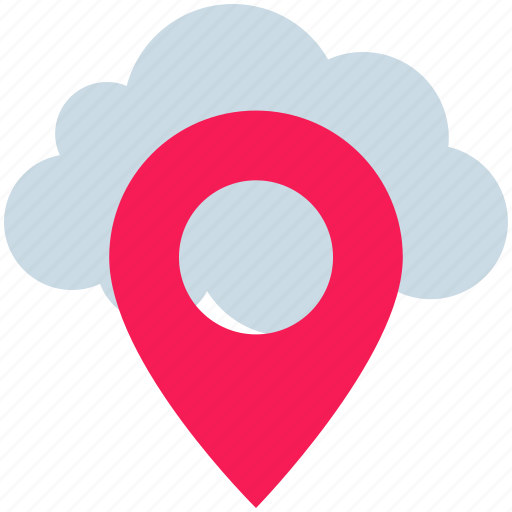 Cloud, computing, gps, location, pin, tracker icon - Download on Iconfinder
