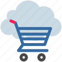 cart, cloud, computing, e-shopping, trolley