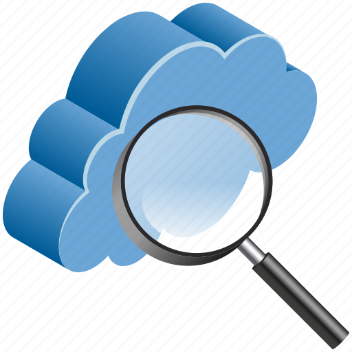 Cloud, computing, find, magnify glass, searching icon - Download on Iconfinder