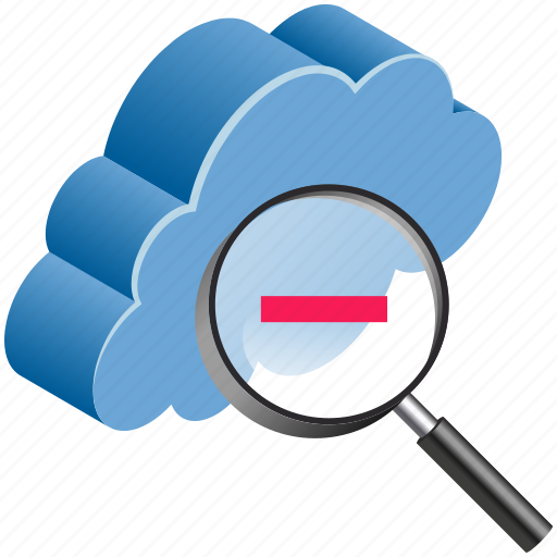 Cloud, computing, magnifier, minus, searching icon - Download on Iconfinder