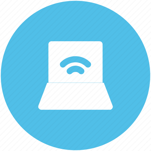 Connectivity concept, internet, internet coverage, laptop screen, network fidelity, wifi zone, wireless signals icon - Download on Iconfinder
